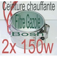 Réchauffeur ceinture chauffante 2x150w filtre a Gazole, biodiesel