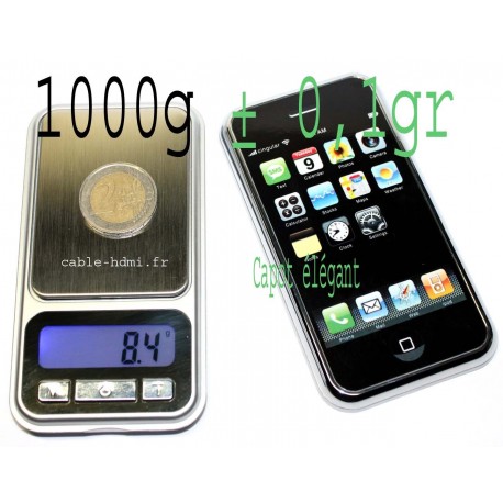 Mini Balance electroniq?ue monnaie 1000g ± 0,1g iphone IPS300