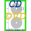 50 Etiquettes autocollantes, Adhésif Pour DVD CD laser
