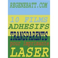 Film Transparent Autocollant Adhésif A4 Spécial Laser