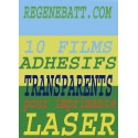 Film Transparent Autocollant Adhésif A4 Spécial Laser