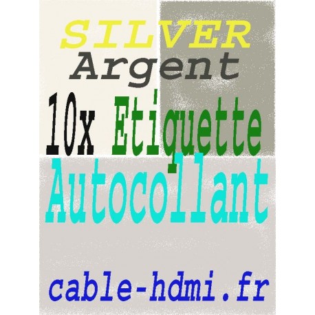 10 Papiers adhésifs Argent Feuille autocollant A4