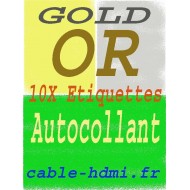 10 Papiers adhésifs OR Feuille autocollant A4 Laser