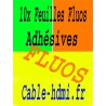 10 Feuilles Fluorescentes autocollantes, Adhésif Fluo