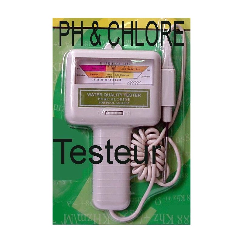 Compteurs de chlore Ph Testeur 2 En 1 Testeurs De qualité de l'eau  Dispositif de test Cl2 Mesure pour piscine Aquarium Eau potable