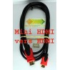 Cordon Blindé mini HDMI HDTV Male vers HDMI 1,5m Sony