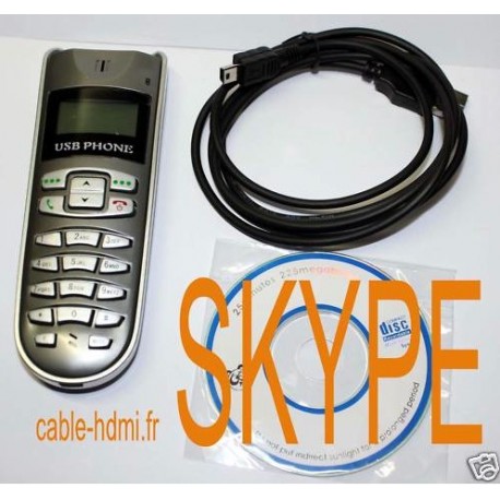 Téléphone Skype VoIP USB LCD internet