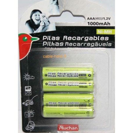 Piles rechargeables UNIROSS AAA 1000mAh Telephone (x4/x8)