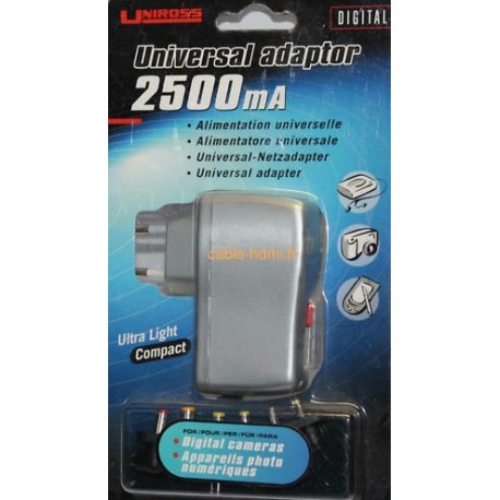 Adaptateur Universel Appareil photo - 2500 mA APN PDA