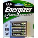 Piles rechargeables ENERGIZER AAA NiMH 850mAh