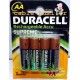 Piles rechargeables DURACELL AA NiMH (2450mAh/2650mAh)