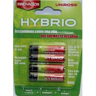 Piles rechargeables Uniross AAA Conserve Charge 1 an (x4/x8)