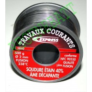 Bobine de Soudure 500g 40% étain / 60% plomb 2mm