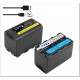 6800mAh sortie USB NP-F770 F750 F730 batterie