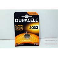 Pile Lithium CR2032 3V Duracell (x2)